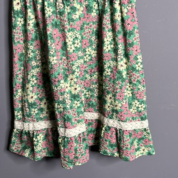 Urban Outfitters Pink and Green Floral Boho Short Sleeve Dress Size XS - Picture 3 of 8